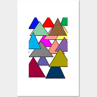 colorful triangles Posters and Art